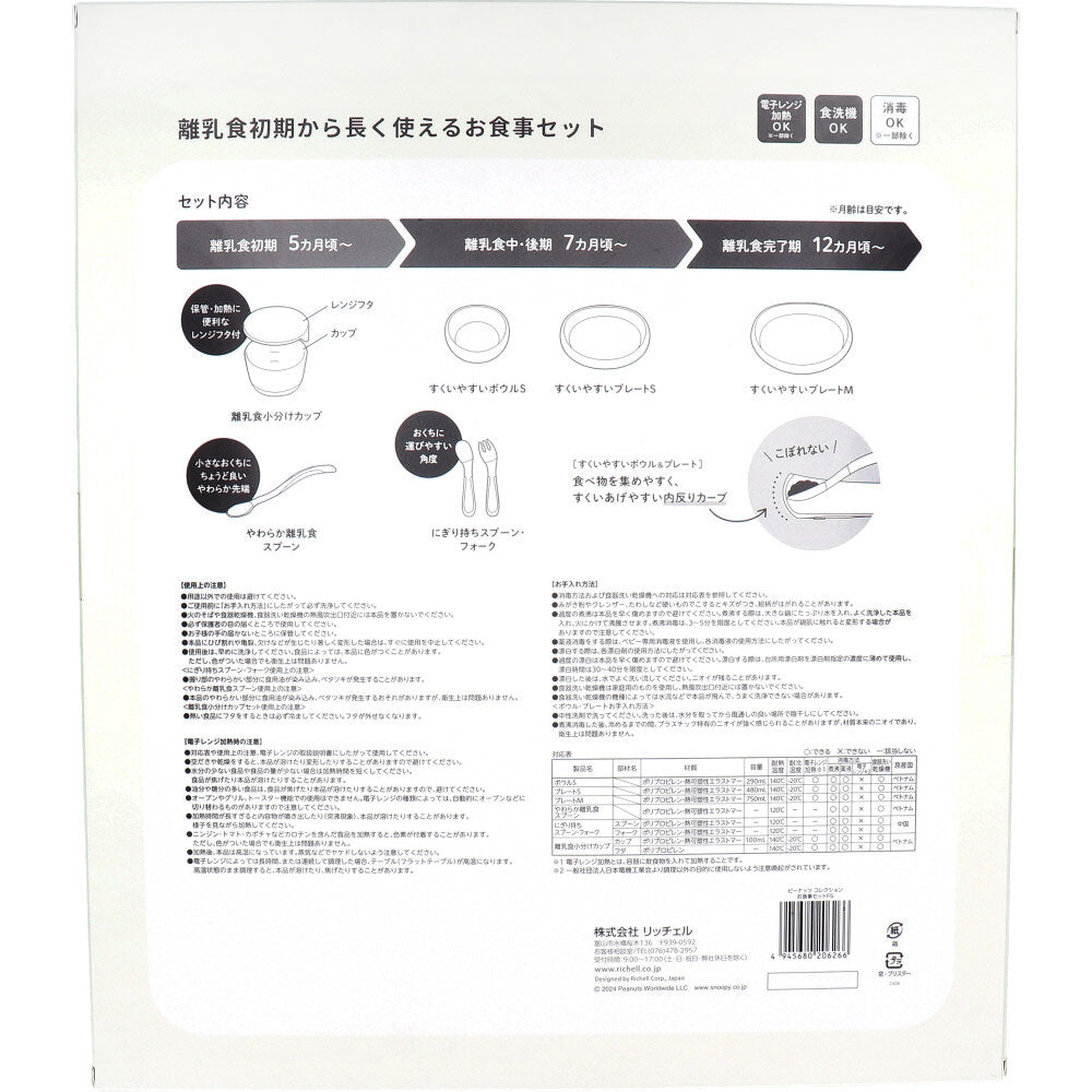 リッチェル ピーナッツ コレクション お食事セット FS